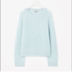 COS light blue spring wool cropped sweater